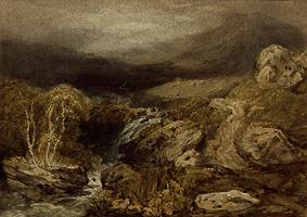 Hochwasser führender Fluss (Coniston) von William Turner