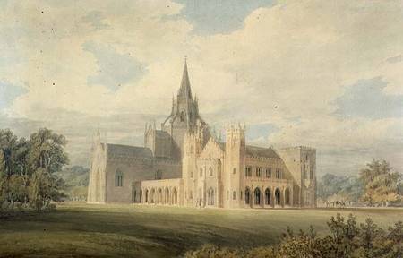 Perspective View of Fonthill Abbey from the South West von William Turner