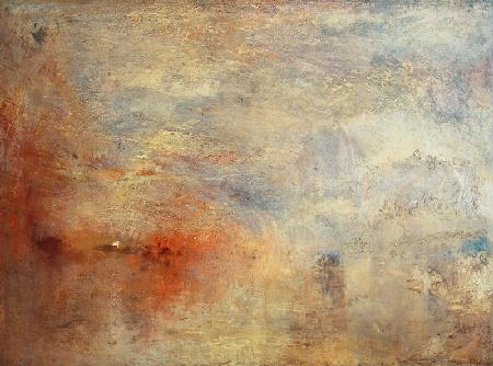 Sonnenuntergang über einem See - William Turner