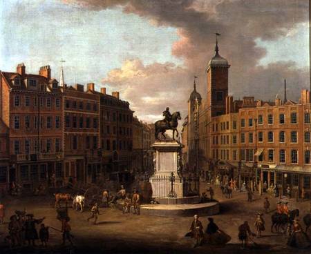A View of Charing Cross and Northumberland House von Joseph Nickolls