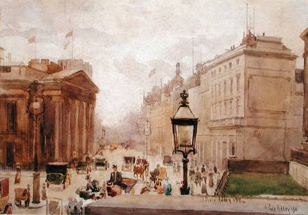 Pall Mall from the National Gallery, with a view of the Royal College of Physicians von Joseph Poole Addey