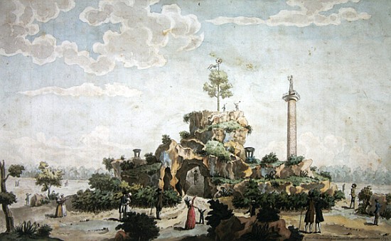 Artificial mountain constructed in 1793 on the Champs de Mars von Joseph Tassy