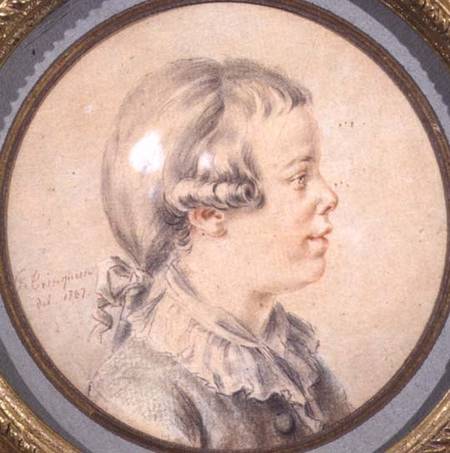 Portrait of a boy, said to be Mozart's son von Joseph Trinquesse