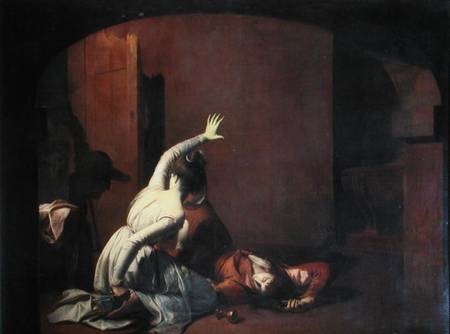 Romeo and Juliet: The Tomb Scene, 'Noise again! then I'll be brief' von Joseph Wright of Derby