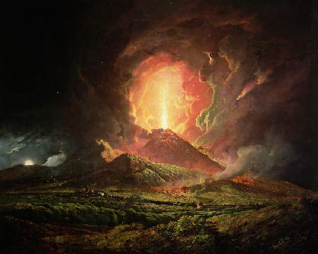 An Eruption of Vesuvius, seen from Portici c.1774-6