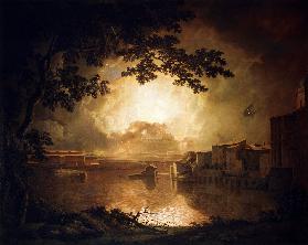 Feuerwerk bei der Engelsburg (Castel Sant’ Angelo) in Rom (La Girandola) 1779