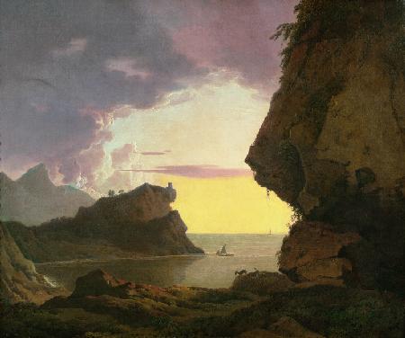 Sunset on the Coast near Naples c.1785-90