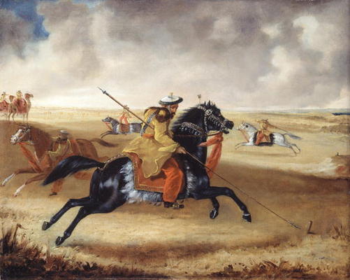 Skinner's Horse at Exercise, c.1840 (oil on canvas) von Joshua Reynolds Gwatkin