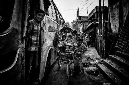 Auf den Straßen von Bangladesch.