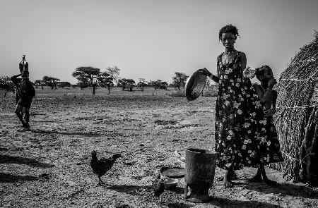 Frau und ihre Tochter - Mali