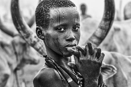 Mädchen aus dem Mundari-Stamm – Südsudan
