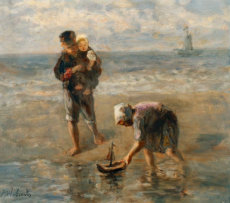 Launching the Boat von Jozef Israels