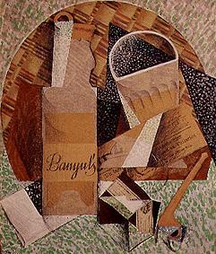 La boutaille de Banyuls. von Juan Gris
