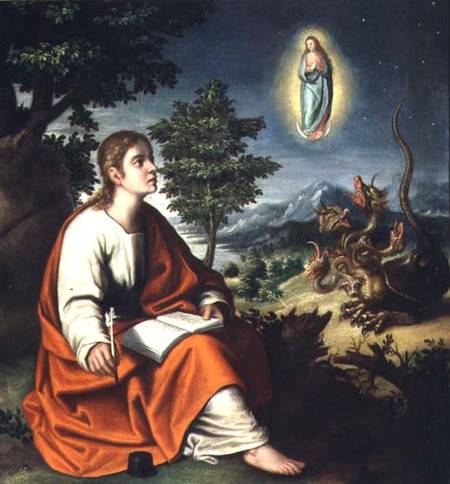 The Vision of St. John the Evangelist on Patmos von Juan Sanchez Cotan