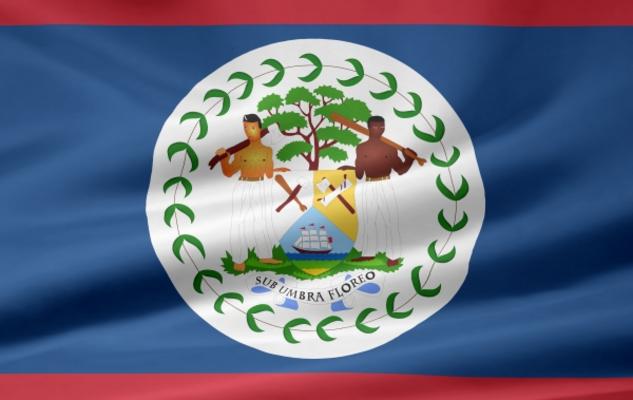 Belize Flagge von Juergen Priewe