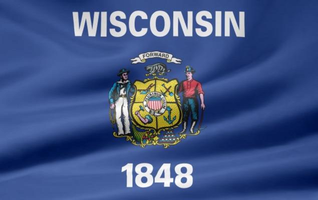 Wisconsin Flagge von Juergen Priewe