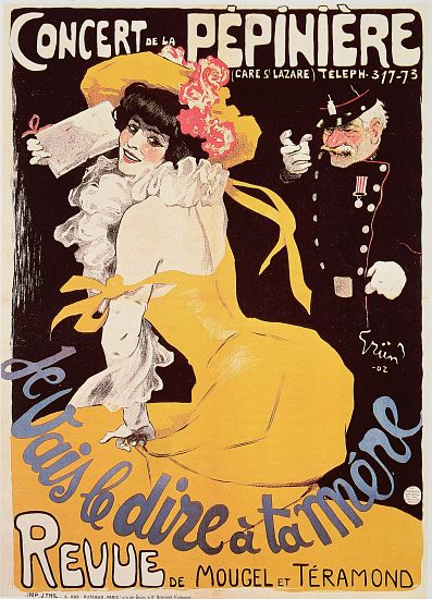 Poster for the Concert de la Pepiniere von Jules Alexandre Grün