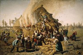 Fire in a Haystack 1856