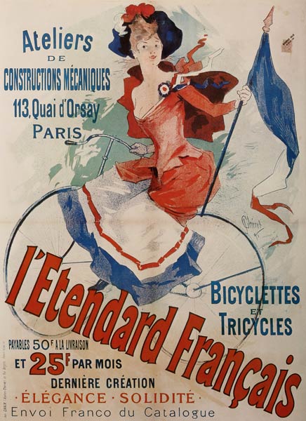 L'Etendard Français Bicycles (Plakat) von Jules Chéret
