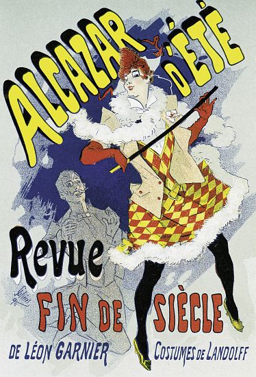 Poster advertising a show von Jules Chéret