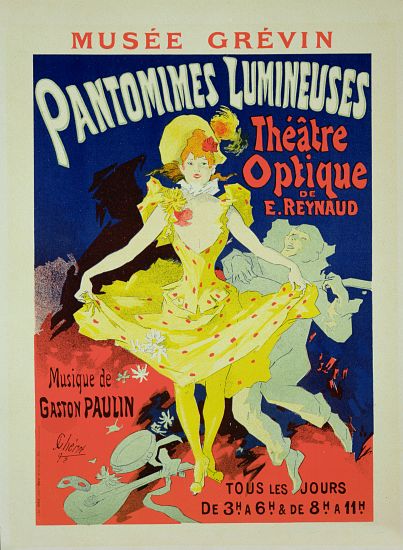 Reproduction of a Poster Advertising 'Pantomimes Lumineuses' at the Musee Grevin von Jules Chéret