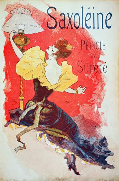 Poster advertising 'Saxoleine', safety lamp oil von Jules Chéret