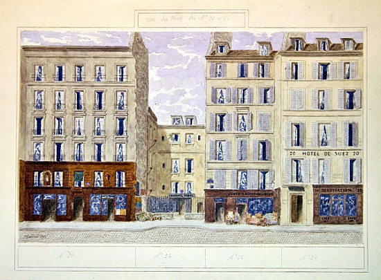 2o.20 to No.26 rue du Four, Paris, France von Jules Gaildrau