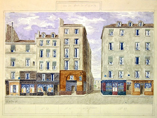 No.28 to No.34 rue du Four, Paris, France von Jules Gaildrau