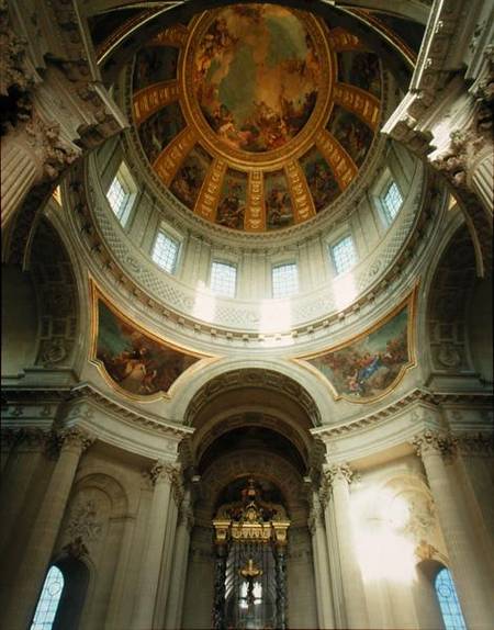 Interior view of the dome von Jules Hardouin Mansart