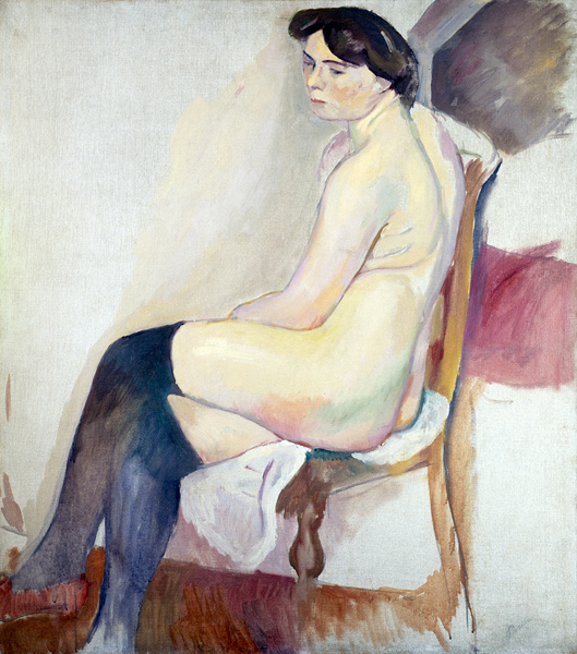 Nude with Black Stockings von Jules Pascin