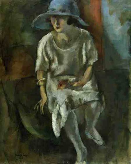 Woman in a Hat von Jules Pascin