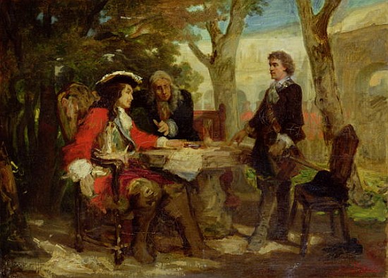 Meeting between Jean Cavalier (1681-1740) and Claude Louis Hector (1653-1734) Duke of Villars von Jules Salles-Wagner