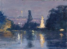 Buckingham Palace - Night (oil on canvas) 