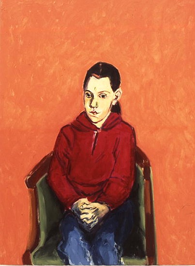 Portrait of a Girl (oil on canvas)  von Julie  Held