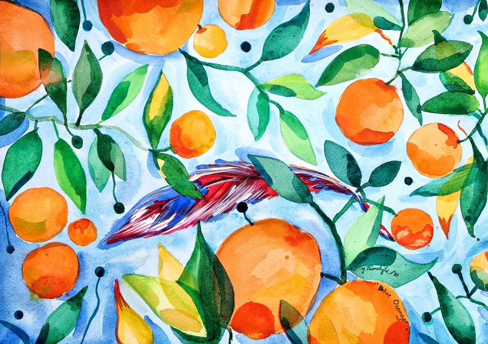 Orangeblau von Julija Belickienė