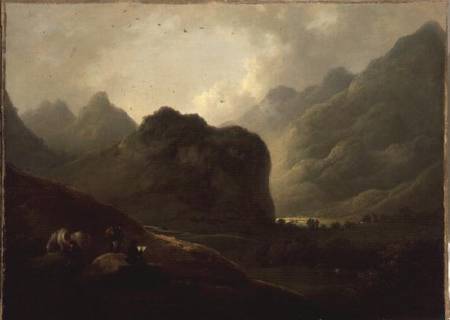 A Sketching Party in the Pass at Borrowdale von Julius Caesar Ibbetson