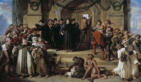 Der Anschlag der 95 Thesen durch Martin Luther