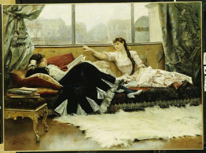Sarah Bernhardt und Christine Nilsson von Julius Leblanc Stewart