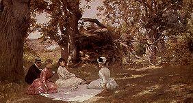 Picknick unter Bäumen 1896