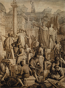 Ludwig I. beruft die in Rom weilenden deutschen Künstler nach München von Julius Schnorr von Carolsfeld