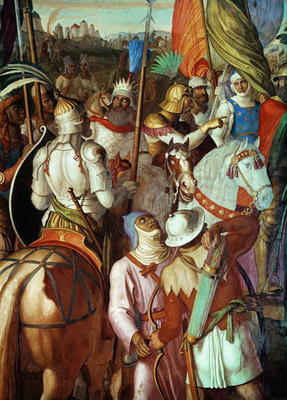 The Saracen Army outside Paris, 730-32 AD von Julius Schnorr von Carolsfeld