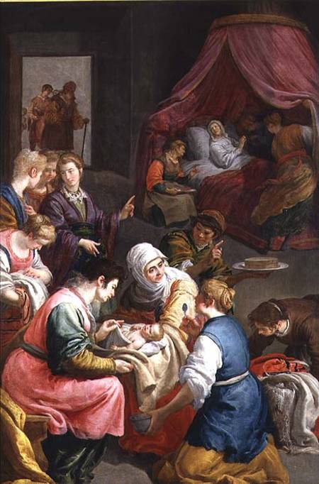The Birth of the Virgin von Jusepe or Jose Leonardo
