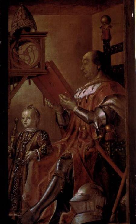 Federigo da Montefeltro and his son Guidobaldo von Juste  de Gand