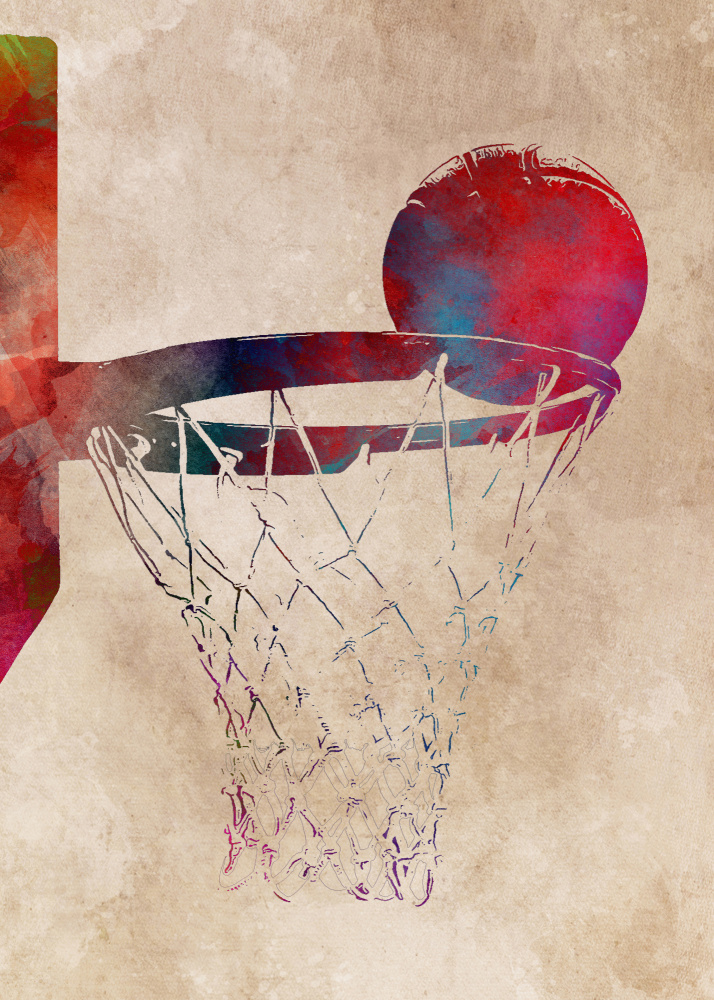 Basketball-Sport-Kunst 3 von Justyna Jaszke