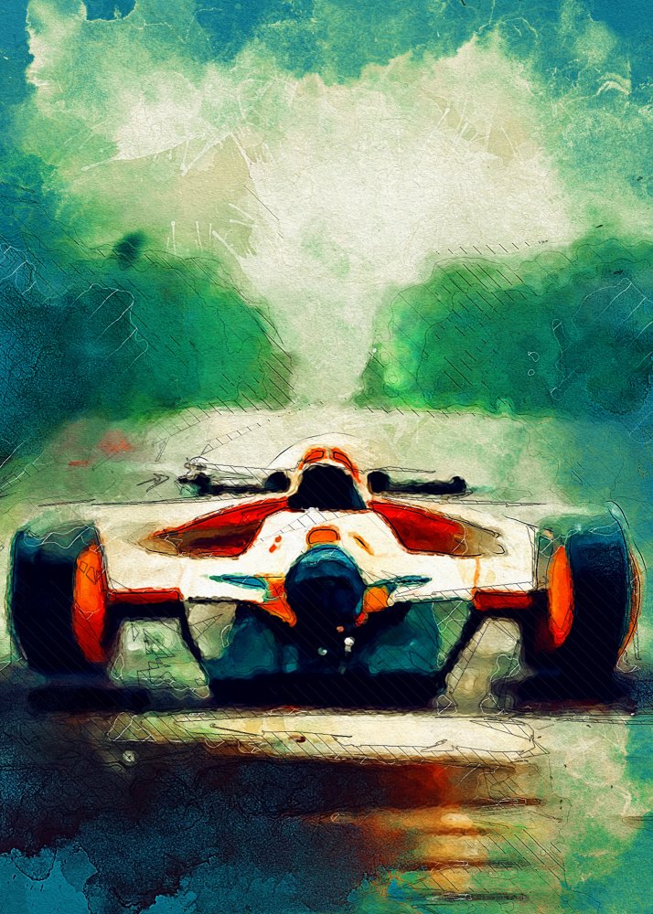 Formel-1-Sportkunst von Justyna Jaszke