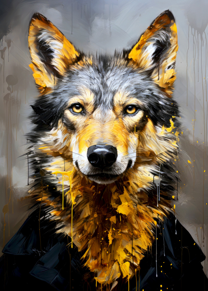 Wolf Tierkunst #Wolf von Justyna Jaszke