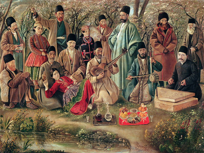 Persian Musicians, 1910 (oil on canvas) von Kamal-Al-Molk