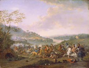 Schlacht an einem Fluss von Karel Breydel