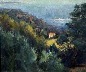 View over Porto Ercole, 1996 (oil on canvas) 