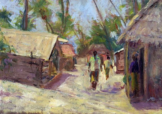 Zanzibar Village, 2001 (mixed media)  von Karen  Armitage